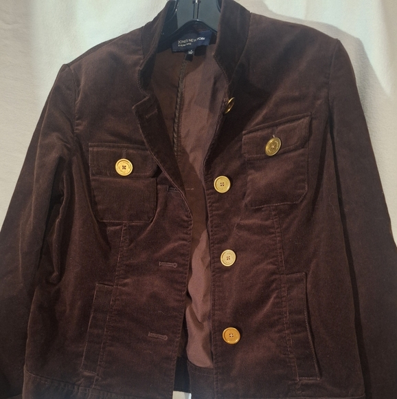 Jones New York Chocolate Brown Corduroy Jacket - Picture 1 of 7